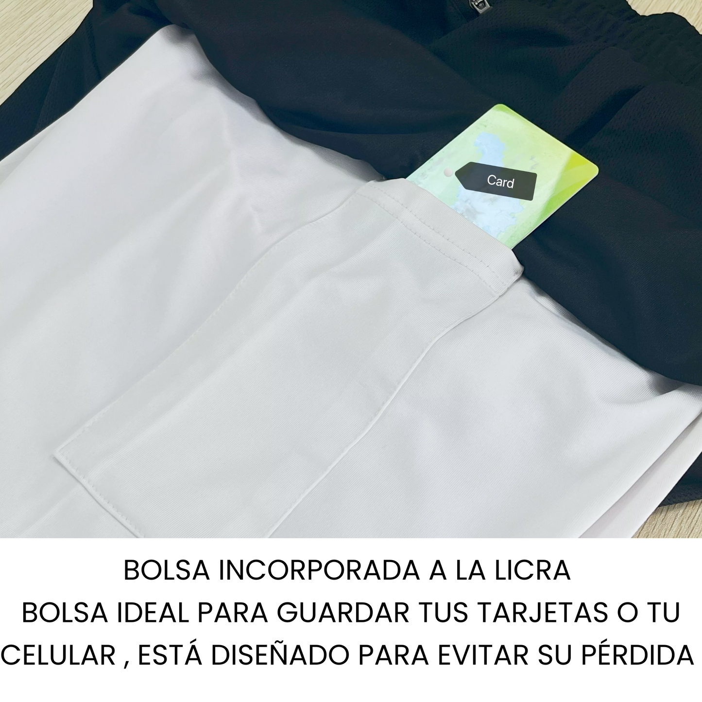 SHORTS DEPORTIVOS LICRA 2-1 | NEGRO